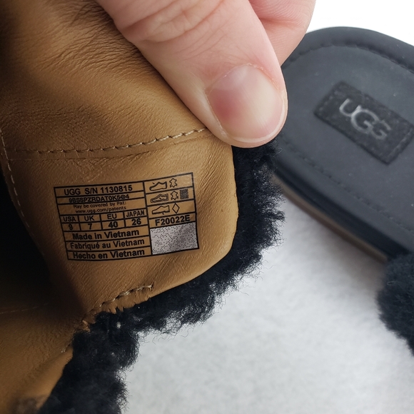 UGG NWOB Janaya Cozy Mule Slip On Slippers Black Women's Size 9 - Picture 11 of 11